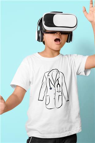 Tıp Bayramı Baskılı Beyaz Unisex Beyaz Çocuk Tişört - Tshirt