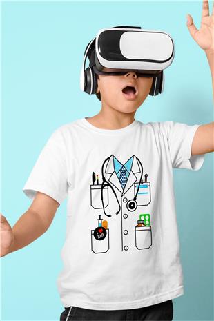 Tıp Bayramı Baskılı Beyaz Unisex Beyaz Çocuk Tişört - Tshirt
