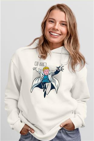 Tıp Bayramı Baskılı Beyaz Unisex Kapüşonlu Sweatshirt