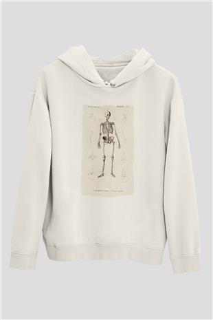 Tıp Bayramı Baskılı Beyaz Unisex Kapüşonlu Sweatshirt