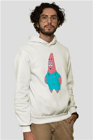 Tıp Bayramı Baskılı Beyaz Unisex Kapüşonlu Sweatshirt