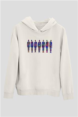 Tıp Bayramı Baskılı Beyaz Unisex Kapüşonlu Sweatshirt
