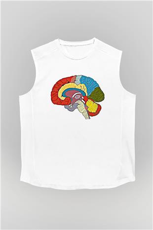 Tıp Bayramı Baskılı Beyaz Unisex Kolsuz Tişört - Tshirt