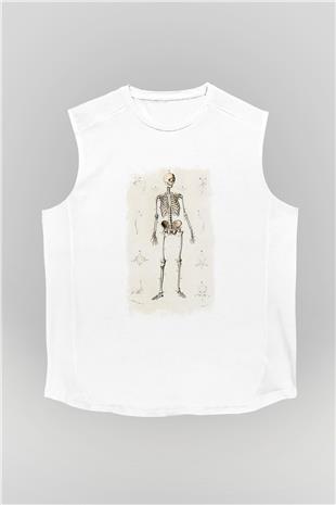 Tıp Bayramı Baskılı Beyaz Unisex Kolsuz Tişört - Tshirt