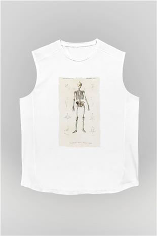 Tıp Bayramı Baskılı Beyaz Unisex Kolsuz Tişört - Tshirt