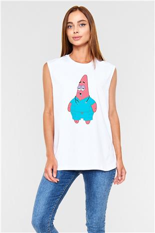 Tıp Bayramı Baskılı Beyaz Unisex Kolsuz Tişört - Tshirt