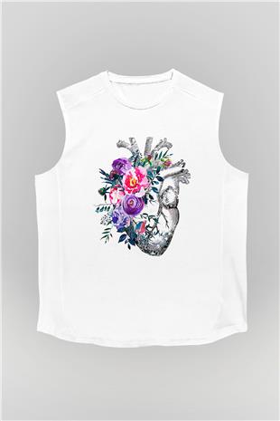 Tıp Bayramı Baskılı Beyaz Unisex Kolsuz Tişört - Tshirt