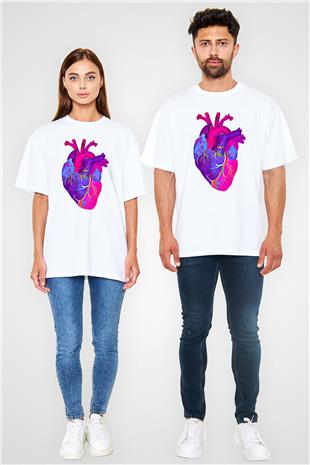 Tıp Bayramı Baskılı Beyaz Unisex Oversize Tişört - Tshirt