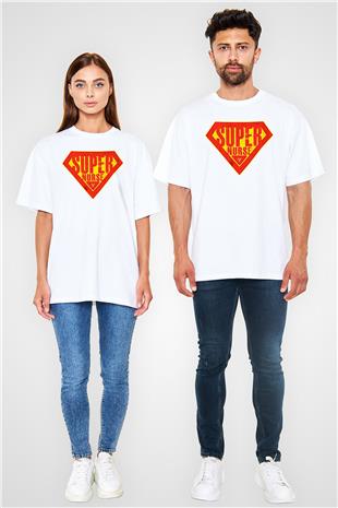 Tıp Bayramı Baskılı Beyaz Unisex Oversize Tişört - Tshirt
