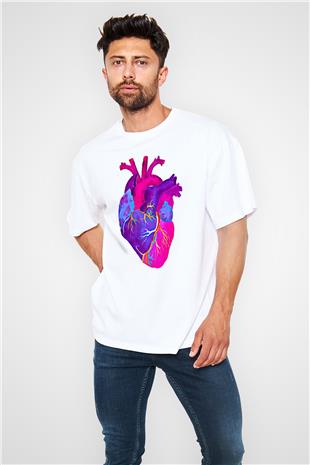 Tıp Bayramı Baskılı Beyaz Unisex Oversize Tişört - Tshirt