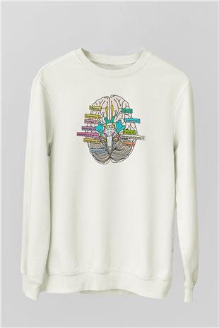 Tıp Bayramı Baskılı Beyaz Unisex Sweatshirt