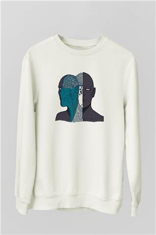 Tıp Bayramı Baskılı Beyaz Unisex Sweatshirt