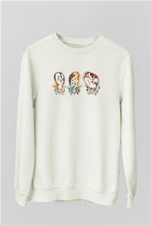 Tıp Bayramı Baskılı Beyaz Unisex Sweatshirt