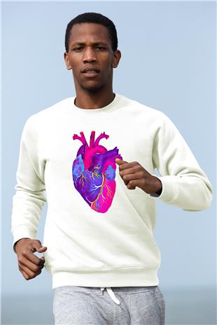 Tıp Bayramı Baskılı Beyaz Unisex Sweatshirt