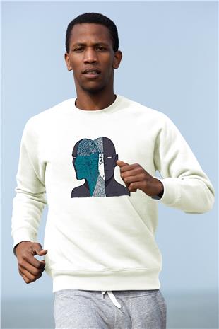 Tıp Bayramı Baskılı Beyaz Unisex Sweatshirt