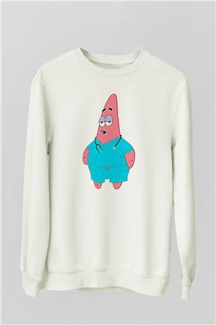 Tıp Bayramı Baskılı Beyaz Unisex Sweatshirt