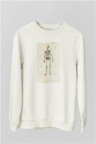 Tıp Bayramı Baskılı Beyaz Unisex Sweatshirt