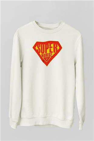 Tıp Bayramı Baskılı Beyaz Unisex Sweatshirt