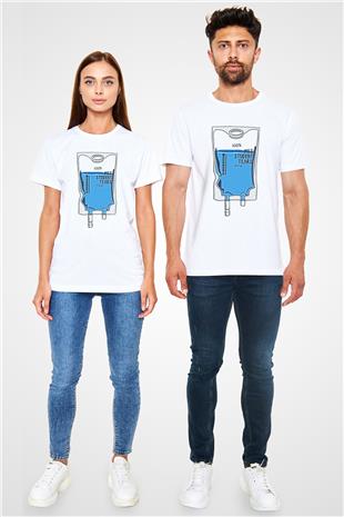 Tıp Bayramı Baskılı Unisex Beyaz Tişört - Tshirt
