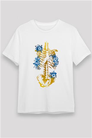 Tıp Bayramı Baskılı Unisex Beyaz Tişört - Tshirt