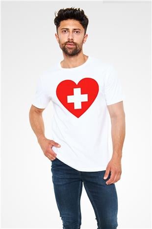 Tıp Bayramı Baskılı Unisex Beyaz Tişört - Tshirt