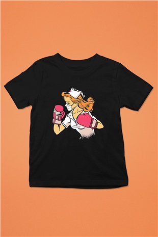 Tıp Bayramı Baskılı Unisex Siyah Çocuk Tişört - Tshirt