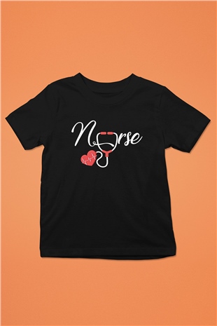 Tıp Bayramı Baskılı Unisex Siyah Çocuk Tişört - Tshirt