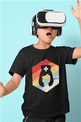 Tıp Bayramı Baskılı Unisex Siyah Çocuk Tişört - Tshirt