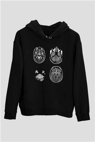Tıp Bayramı Baskılı Unisex Siyah Hoodie