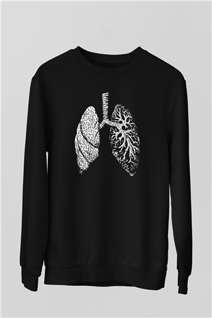 Tıp Bayramı Baskılı Unisex Siyah Sweatshirt