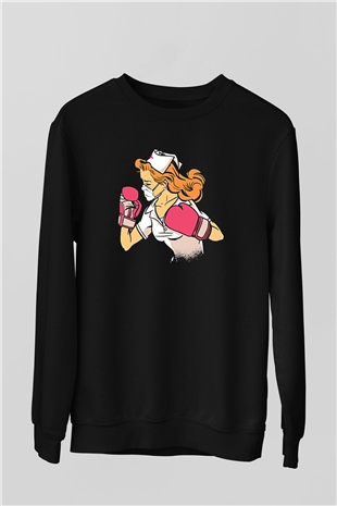 Tıp Bayramı Baskılı Unisex Siyah Sweatshirt