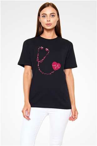 Tıp Bayramı Baskılı Unisex Siyah Tişört - Tshirt