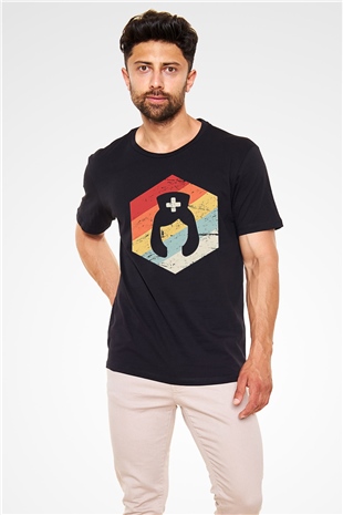 Tıp Bayramı Baskılı Unisex Siyah Tişört - Tshirt