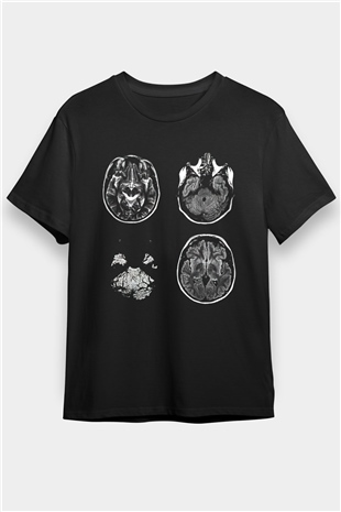 Tıp Bayramı Baskılı Unisex Siyah Tişört - Tshirt