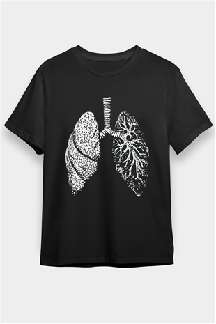 Tıp Bayramı Baskılı Unisex Siyah Tişört - Tshirt