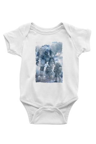 Titanfall Beyaz Bebek Body - Zıbın