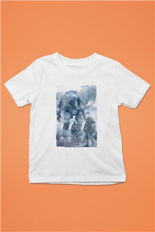 Titanfall Beyaz Unisex Çocuk Tişört