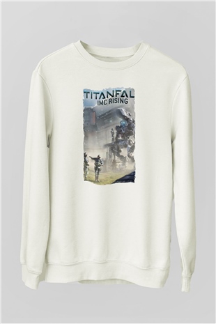Titanfall Beyaz Unisex Sweatshirt