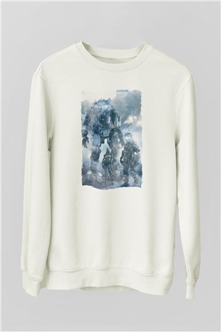 Titanfall Beyaz Unisex Sweatshirt