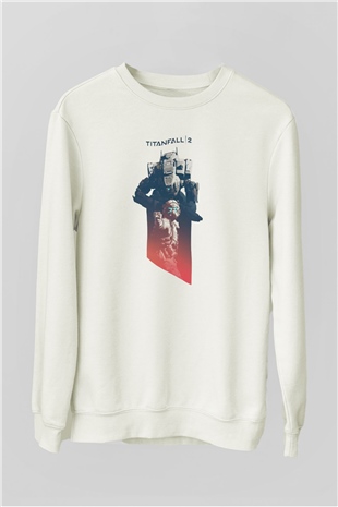 Titanfall Beyaz Unisex Sweatshirt