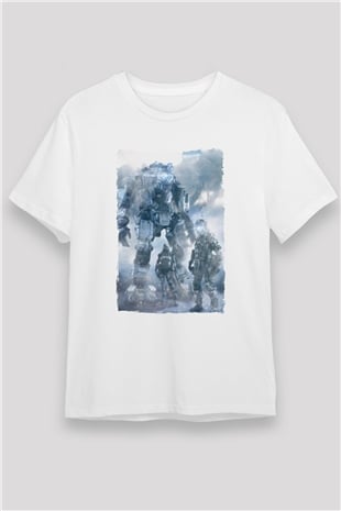 Titanfall Beyaz Unisex Tişört T-Shirt