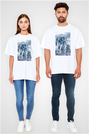 Titanfall Beyaz Oversize Tişört Oversize T-shirt