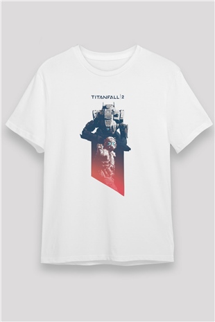 Titanfall Beyaz Unisex Tişört T-Shirt