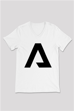 Titanfall Beyaz Unisex V Yaka Tişört T-Shirt
