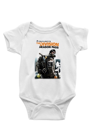 Tom Clancy Baskılı Beyaz Unisex Bebek Body - Zıbın
