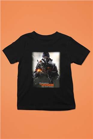 Tom Clancy Baskılı Siyah Unisex Çocuk Tişört