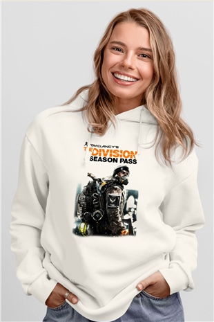Tom Clancy Beyaz Unisex Hoodie