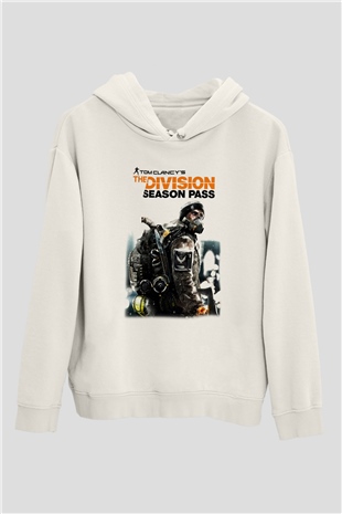 Tom Clancy Beyaz Unisex Hoodie