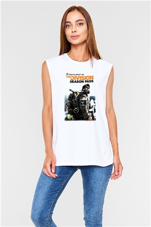 Tom Clancy Beyaz Unisex Kolsuz Tişört