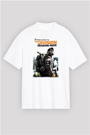 Tom Clancy Beyaz Unisex Oversize Tişört T-Shirt